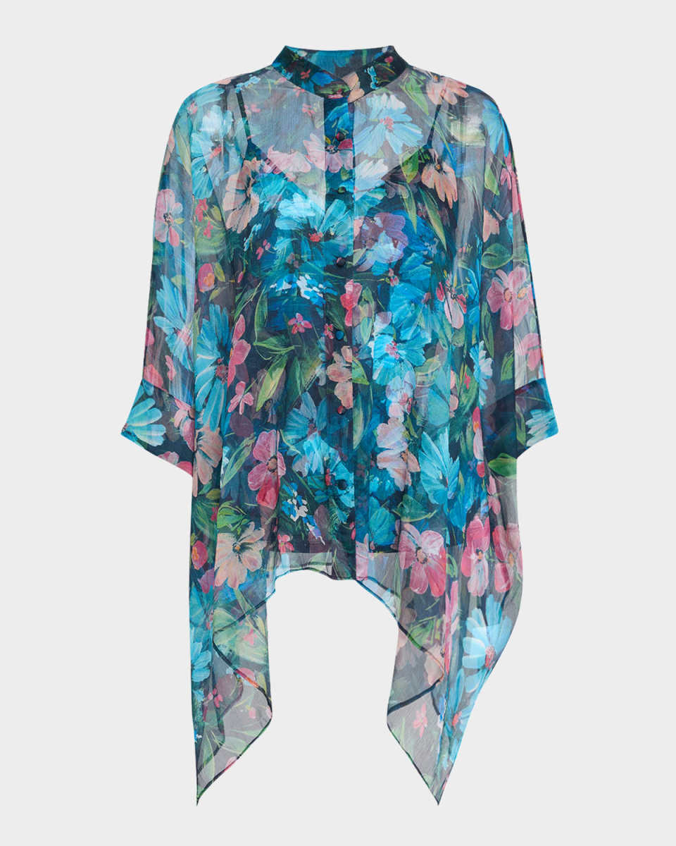 Katia Oversized Floral-Print Chiffon Blous